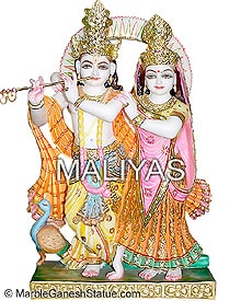 Marble Radha Krishna Statue