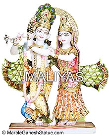 Religious Marble Radha Krishna Statue