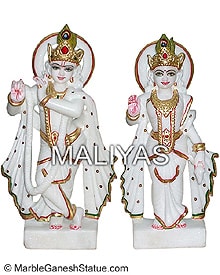 Religious Marble Statue Radha Krishna