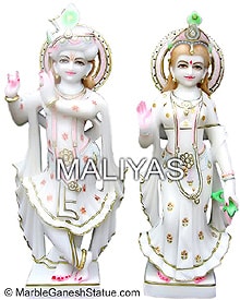 Religious Radha Krishna Marble Statue