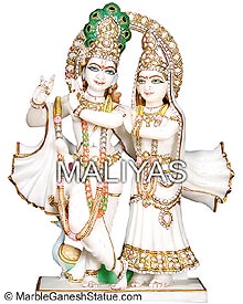 Stone Statue Radha Krishna